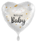 Preview: Folienballon - welcome Baby, Wolke - ø 43cm